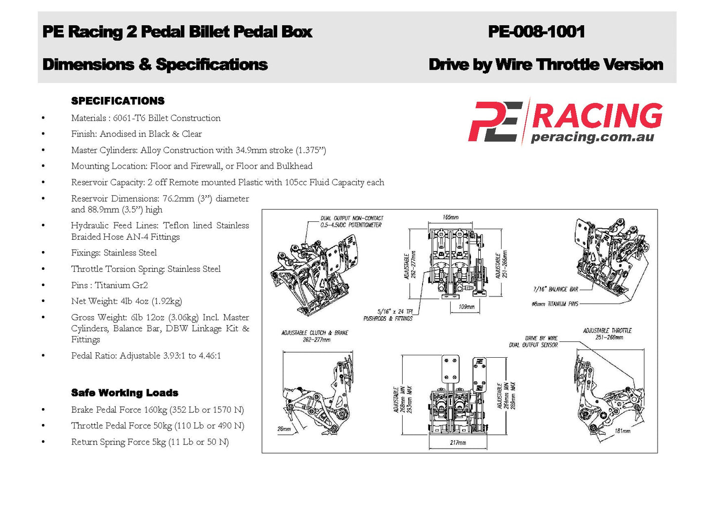 Auto 2 Pedal Box - Billet
