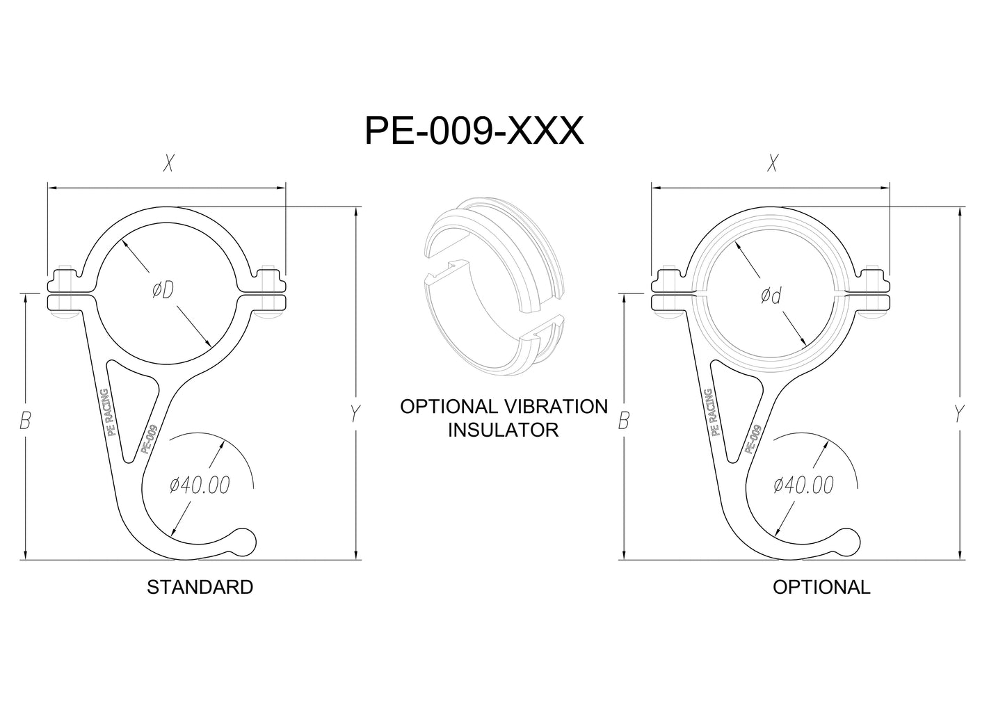 PE Mounting Clamp with Hook